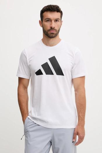 Tréningové tričko adidas Performance Train Essentials biela farba, vzorované, IM4373
