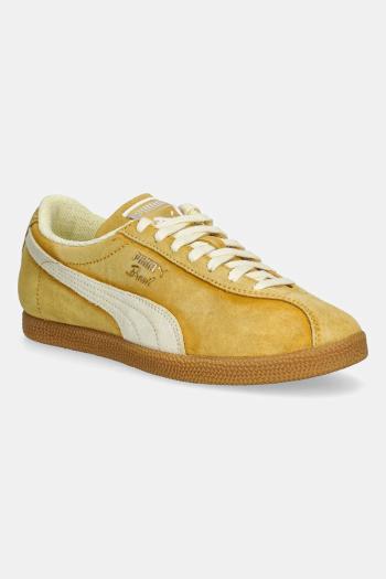 Semišové tenisky Puma Brasil The NeverWorn V žltá farba, 401643
