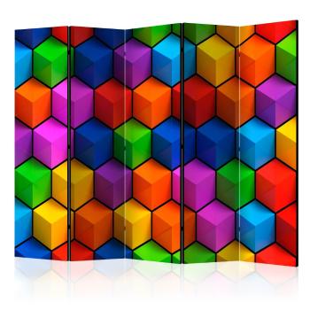 Paraván Colorful Geometric Boxes Dekorhome 225x172 cm (5-dielny)