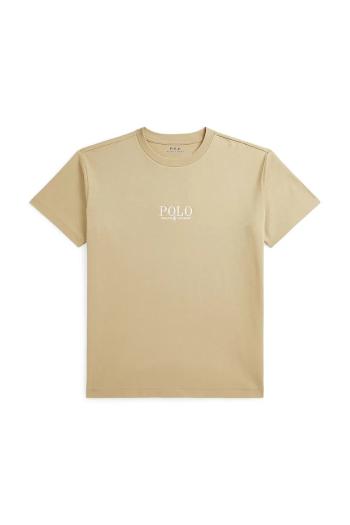 Bavlnené tričko Polo Ralph Lauren béžová farba, 323964779005