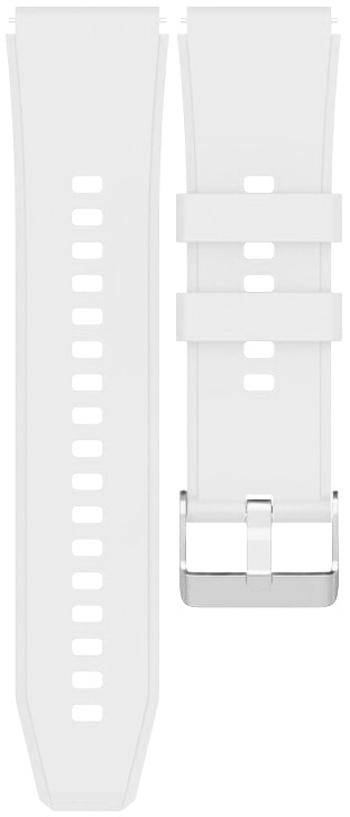 4wrist Silikonový řemínek se stříbrnou sponou 22 mm - White