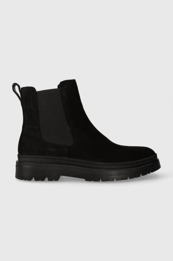 Semišové topánky chelsea Vagabond Shoemakers JAMES pánske, čierna farba, 5680.150.20