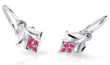 Cutie Jewellery Detské náušnice z bieleho zlata C2220-10-X-2 fuchsiová