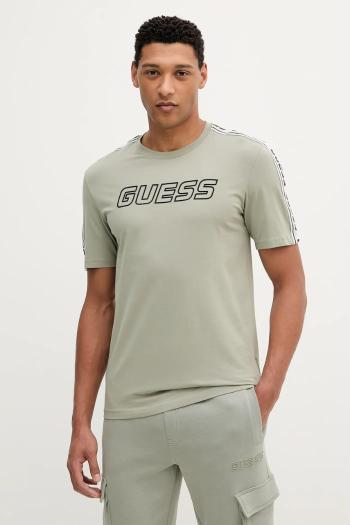 Tričko Guess ARLO pánske, béžová farba, s nášivkou, Z4GI18 J1314