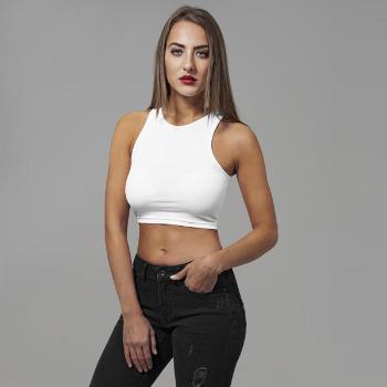 Urban Classics Ladies Cropped Rib Top white