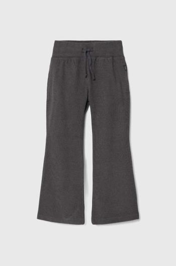 Detské tepláky Abercrombie & Fitch šedá farba, jednofarebné