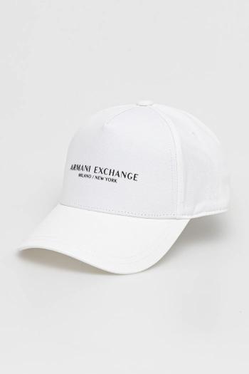 Bavlnená šiltovka Armani Exchange čierna farba, s potlačou, 944207 3R130