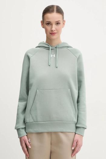 Mikina Under Armour dámska, zelená farba, s kapucňou, jednofarebná