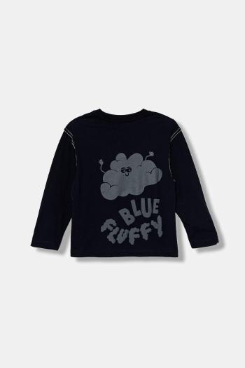 Detská bavlnená košeľa s dlhým rukávom United Colors of Benetton tmavomodrá farba, jednofarebná, 3I1XG10KR