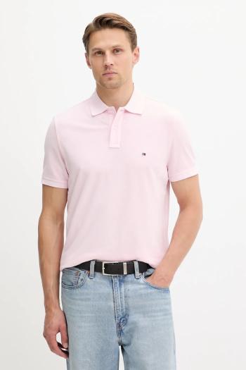 Bavlnené polo tričko Tommy Hilfiger béžová farba, jednofarebné, MW0MW34757