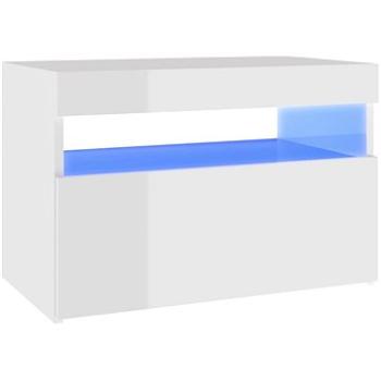 SHUMEE s osvetlením LED biely s vysokým leskom 60 × 35 × 40 cm (804421)