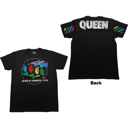 Queen tričko Hot Space Tour '82 Čierna S