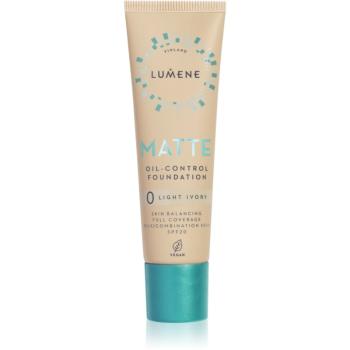 Lumene Matte Oil-Control zmatňujúci make-up SPF 20 odtieň 0 Light Ivory 30 ml