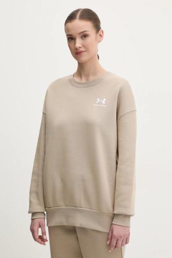Mikina Under Armour dámska, béžová farba, s nášivkou