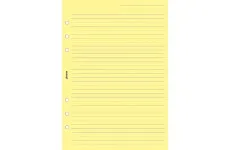 Filofax A5 linajkový papier, žltý, 25 listov