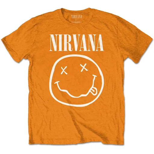 Nirvana tričko White Smiley Oranžová 11 – 12 rokov