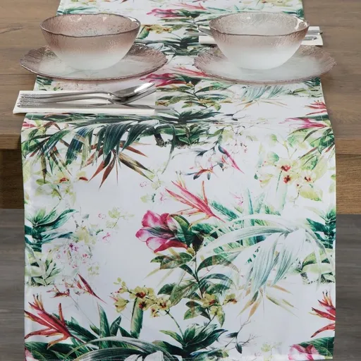 ArtFir Záhradný behúň GARDEN 31B | biela/zelená 40 x 140 cm