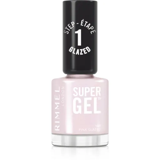 Rimmel Super Gel gélový lak na nechty bez použitia UV/LED lampy odtieň 105 Pink Glazed 12 ml