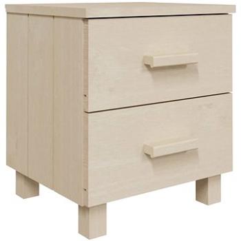 SHUMEE Nočný stolík medovo hnedý 40 × 35 × 44,5 cm masívna borovica, 340404