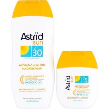 ASTRID SUN Hydratačné mlieko na opaľovanie OF 30 200 ml + Mlieko na opaľovanie OF 15 80 ml  (8592297004394)