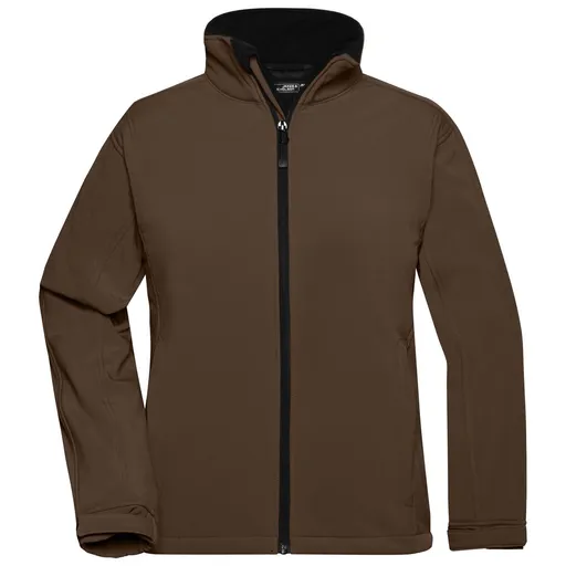 James & Nicholson (Daiber) Dámska softshellová bunda JN137 - Hnedá | S