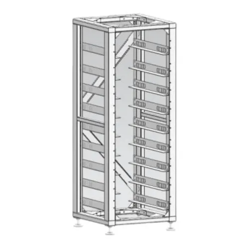 Racková skrinka 19" bez dverí a bočníc pre zostavy DEYE BOS-G, HV, stredná, generácia 2.