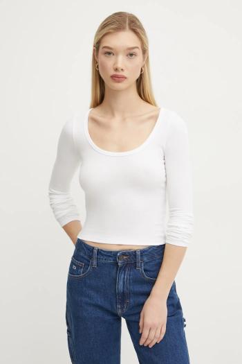 Tričko s dlhým rukávom Hollister Co. dámske, béžová farba, KI339-3683