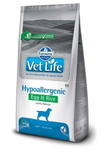 Farmina Vet Life dog hypoallergenic, egg & rice monoproteínové krmivo pre psy 2 kg