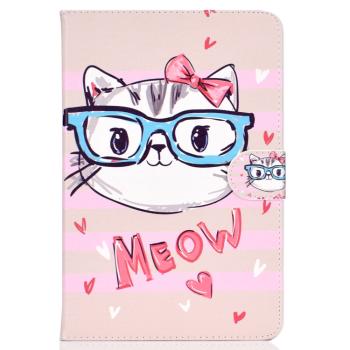 UNIVERZÁLNE FLIP PUZDRO pre tablet s uhlopriečkou 10" GLASSES CAT