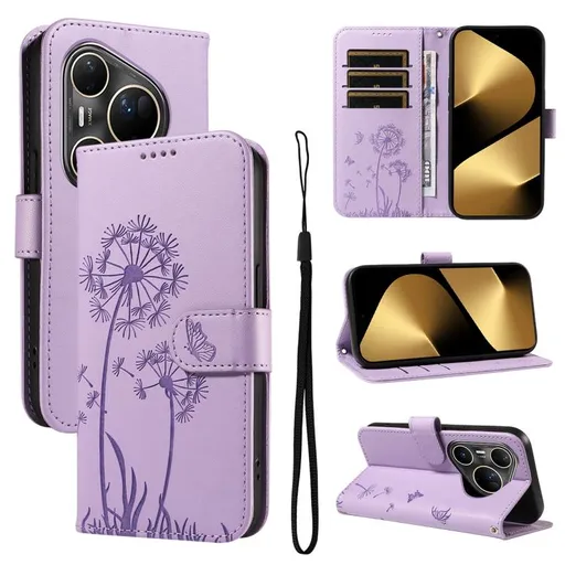 ART DANDELION Peňaženkové puzdro pre Huawei Pura 80 Ultra fialové