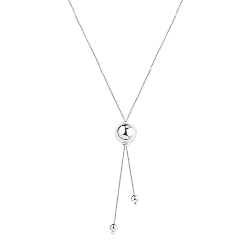 Náhrdelník z 925 striebra - gulička s kratšími retiazkami, hadí motív