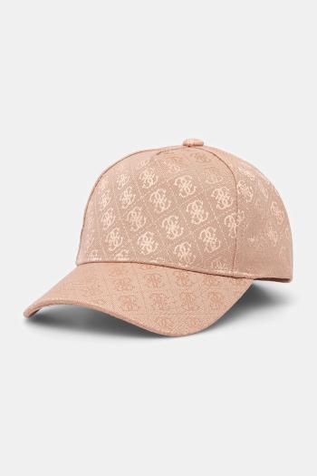 Šiltovka Guess hnedá farba, vzorovaná, AW5184 POL03