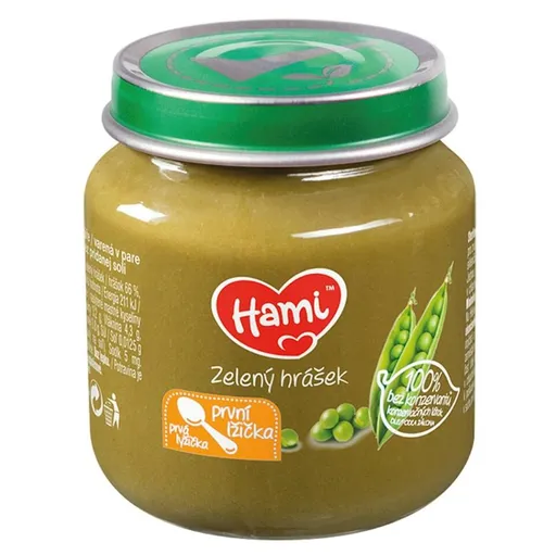HAMI Prvá lyžička Zelený hrášok od 4.mesiaca 125 g