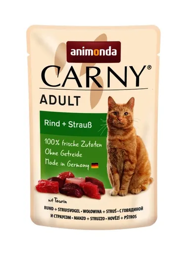 Kapsička Animonda Carny Adult hovädzie a pštros 85g