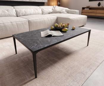 Konferenčný stolík Levente 110x60 cm keramický Laminam®Nero Greco