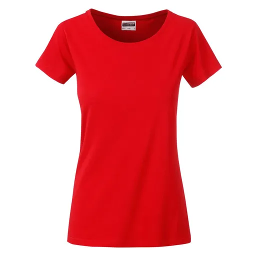 James & Nicholson (Daiber) Klasické dámske tričko z biobavlny 8007 - Tomato | 2XL