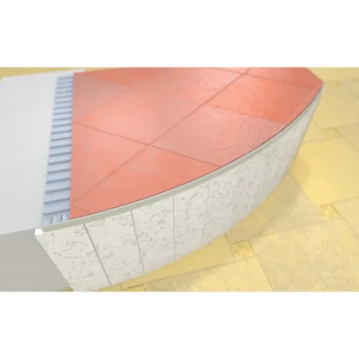 Lišta schodová "L" Havos chróm, hliník elox, dĺžka 250 cm, výška hrany 10 mm, ALEF10250