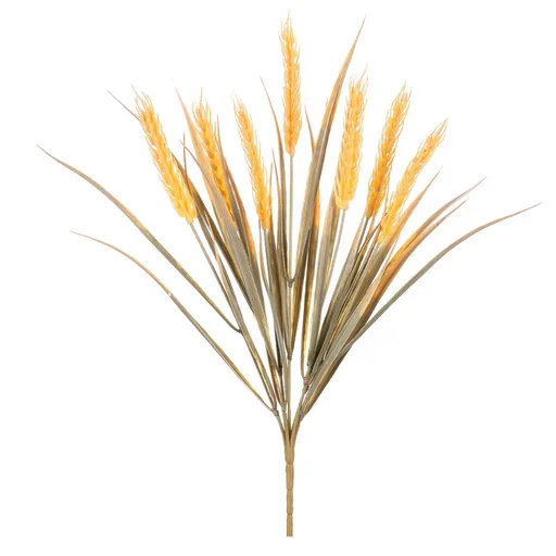 Trs s obilnými klasmi - umelá prízdoba, farba krémovo - žltá, 20 x 40 cm