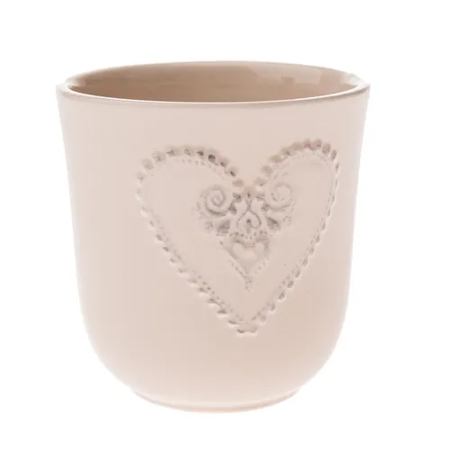 Keramický obal na kvetináč Hart béžová, 13 x 13,3 cm