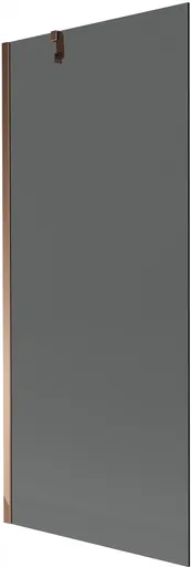 MEXEN/S - Next vaňová zástena FIX 80 x 150, grafit, růžové zlato 895-080-000-00-40-60