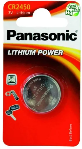 PANASONIC Lítiová batéria (gombíková) CR-2450EL/1B 3V (Blister 1ks)