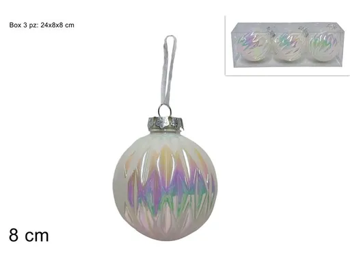 MAKRO - Ozdoba vianočná 8cm sada 3ks