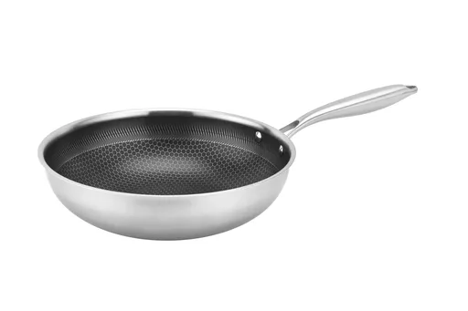 Nerezová panvica WOK KITCHISIMO Chef 28cm nepriľnavý povrch