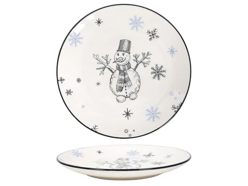 HIT Keramický dezertný tanier 19cm snehuliak