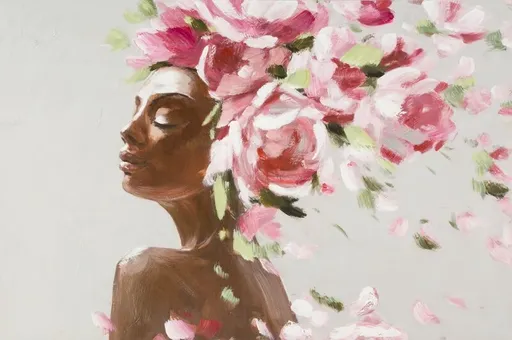 ArtFir Obraz WOMAN 567B | sivá 90 x 60 cm