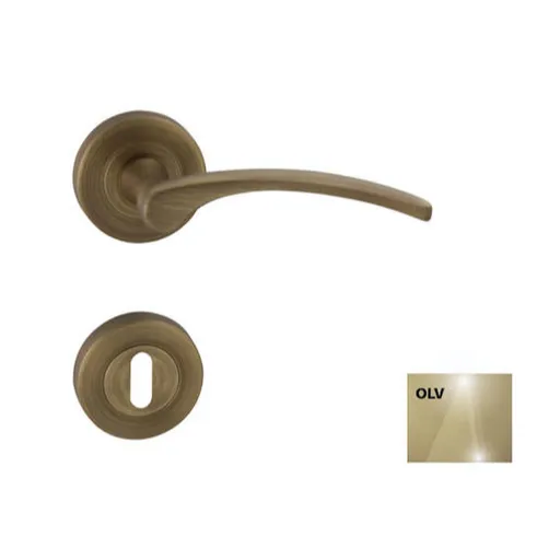 Kľučka LAURA2-R, mosadz lesk / lak, WK LAURA2ROLV