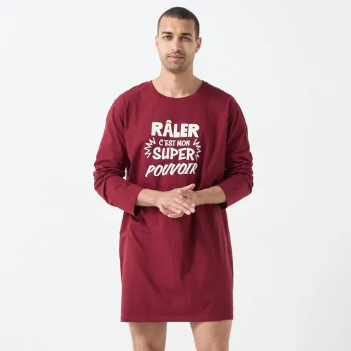 Maxi pyžamové tričko s potlačou