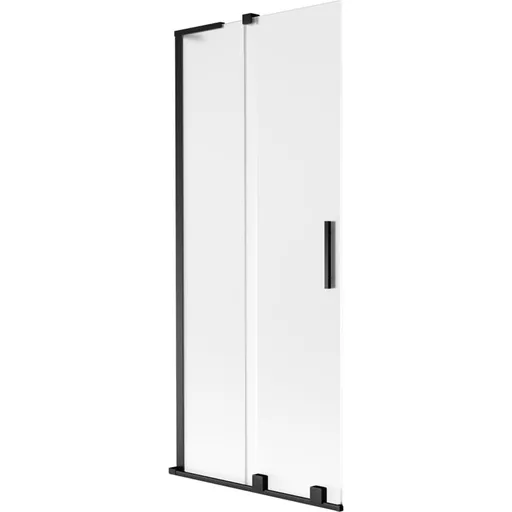 MEXEN/S - Velar L dvojkrídlová posuvná vaňová zástena 85 x 150, dekor, čierna 896-085-003-31-70