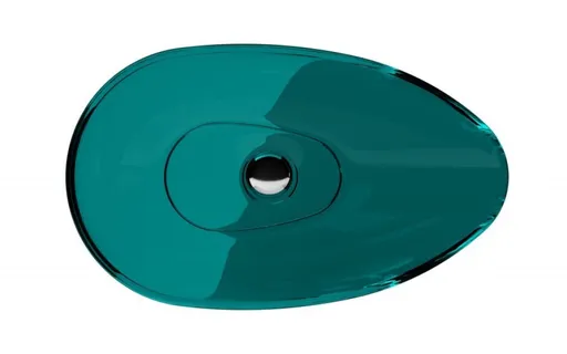 BESCO - Umývadlo na dosku NEYA zo syntetickej živice - Farba - Zelená, Farba sifónu - Chróm KENEYA60Z