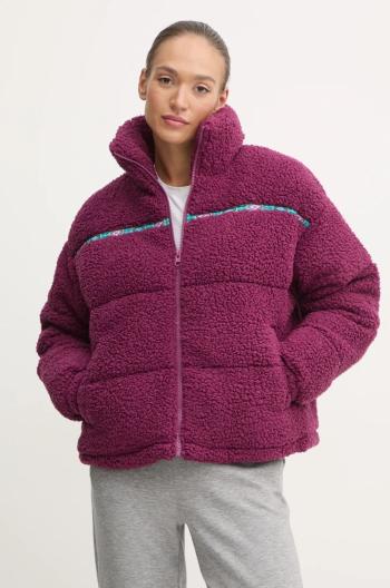 Bunda Billabong Sherpa Puffer dámska, fialová farba, zimná, EBJJK00141